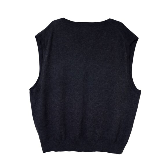 Kallspin Sweater Vest Charcoal Gray V-Neck Sz XXXL Cashmere Wool Blend Soft Knit - Picture 5 of 7